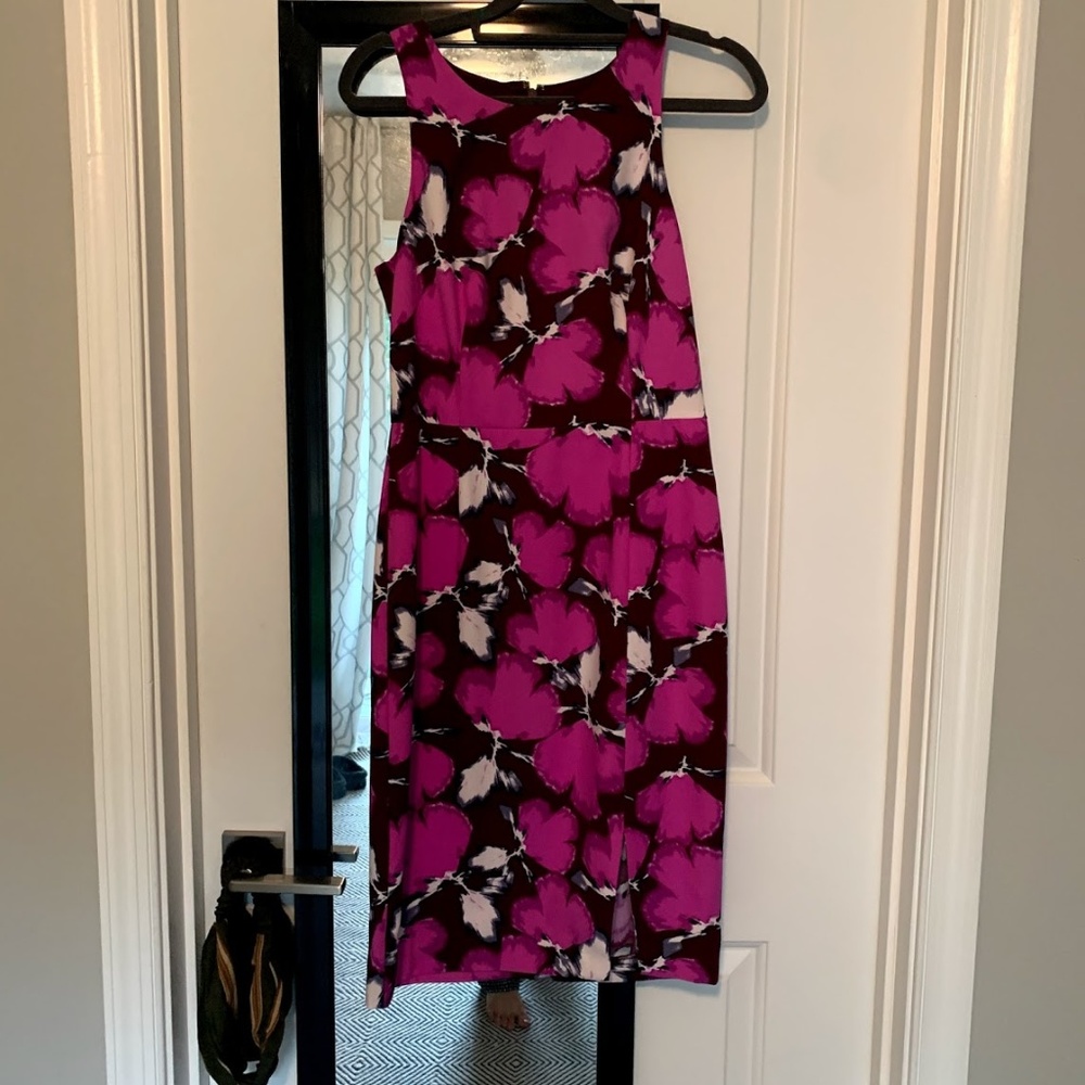 Magenta Floral Banana Republic Knee length dress